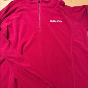 Bombardier Red Fleece Zip up XL